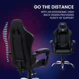 NNEDSZ Conquest Series Reclining Gaming Ergonomic Office Chair with Lumbar and Neck Pillows, Black