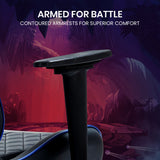 NNEDSZ Apex Series Reclining Gaming Ergonomic Office Chair with Footrest, Black and Blue