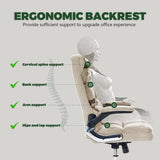 NNEDSZ Soft Velvet Home Ergonomic Swivel Adjustable Tilt Angle and Flip-up Arms Office Chair