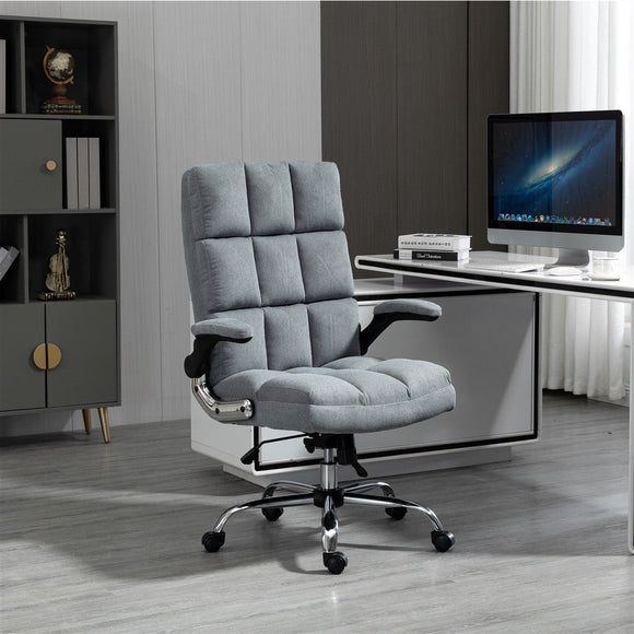 NNEDSZ Soft Velvet Home Ergonomic Swivel Adjustable Tilt Angle and Flip-up Arms Office Chair