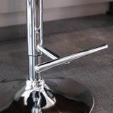 NNEDSZ 4x Height Adjustable Swivel Bar Stool Velvet Studs Barstool with Footrest and Chromed Base- Black