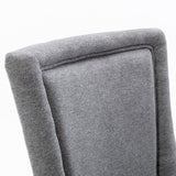 NNEDSZ 2X Solid Wood Fabric Upholstered Dining Chair Luxury Accent Chairs with Nailhead