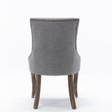 NNEDSZ 2X Solid Wood Fabric Upholstered Dining Chair Luxury Accent Chairs with Nailhead