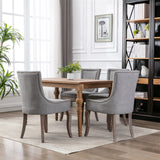 NNEDSZ 2X Solid Wood Fabric Upholstered Dining Chair Luxury Accent Chairs with Nailhead