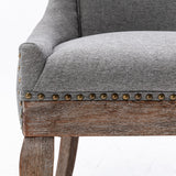 NNEDSZ 2X Solid Wood Fabric Upholstered Dining Chair Luxury Accent Chairs with Nailhead