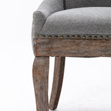 NNEDSZ 2X Solid Wood Fabric Upholstered Dining Chair Luxury Accent Chairs with Nailhead