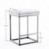 NNEDSZ 2x Counter Height Bar Stools with Footrest Backless Kitchen Dining Cafe Chair with Thick Cushion & Sturdy Metal Steel Frame-Slate