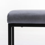 NNEDSZ 2x Counter Height Bar Stools with Footrest Backless Kitchen Dining Cafe Chair with Thick Cushion & Sturdy Metal Steel Frame-Slate
