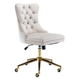 NNEDSZ Velvet Home Office Chair- Beige