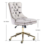 NNEDSZ Velvet Home Office Chair- Beige