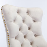 NNEDSZ Velvet Home Office Chair- Beige