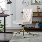 NNEDSZ Velvet Home Office Chair- Beige