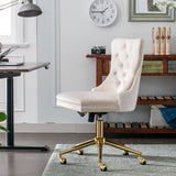 NNEDSZ Velvet Home Office Chair- Beige