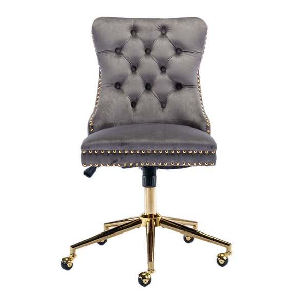 NNEDSZ Velvet Home Office Chair- Grey