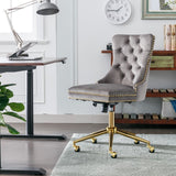 NNEDSZ Velvet Home Office Chair- Grey