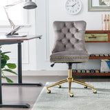 NNEDSZ Velvet Home Office Chair- Grey