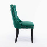 NNEDSZ 4x Velvet Dining Chairs- Green