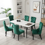 NNEDSZ 4x Velvet Dining Chairs- Green