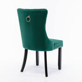 NNEDSZ 6x Velvet Dining Chairs- Green