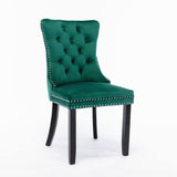 NNEDSZ 8x Velvet Dining Chairs- Green