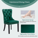 NNEDSZ 8x Velvet Dining Chairs- Green