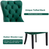 NNEDSZ 8x Velvet Dining Chairs- Green