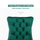 NNEDSZ 2x Velvet Dining Chairs- Green