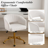 NNEDSZ Velvet Home Office Chair- Beige