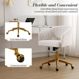 NNEDSZ Velvet Home Office Chair- Beige