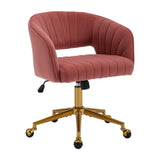NNEDSZ Velvet Home Office Chair- Rose