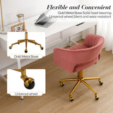 NNEDSZ Velvet Home Office Chair- Rose