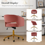 NNEDSZ Velvet Home Office Chair- Rose