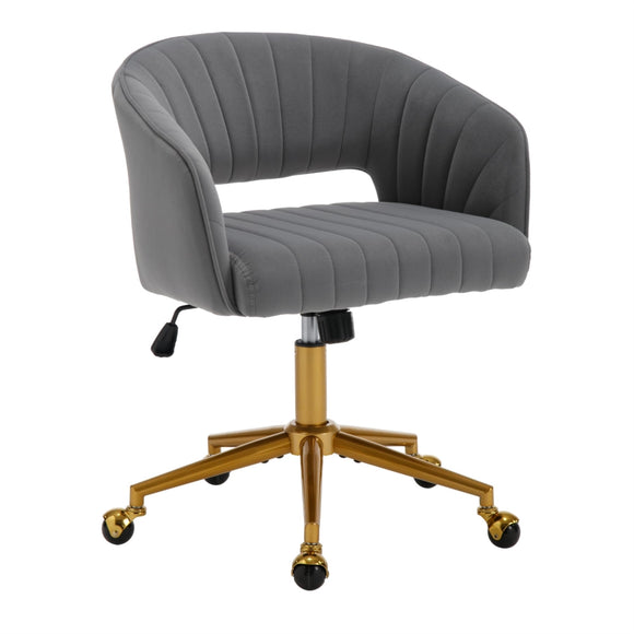 NNEDSZ Velvet Home Office Chair- Grey