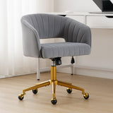 NNEDSZ Velvet Home Office Chair- Grey