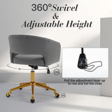 NNEDSZ Velvet Home Office Chair- Grey