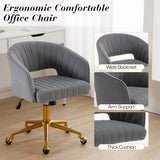 NNEDSZ Velvet Home Office Chair- Grey