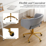 NNEDSZ Velvet Home Office Chair- Grey