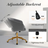 NNEDSZ Velvet Home Office Chair- Grey