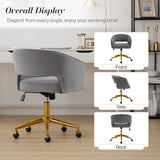 NNEDSZ Velvet Home Office Chair- Grey