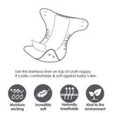 NNEDSZ Blue Bamboo White 100 sheets Bamboo Nappy Liners 6471