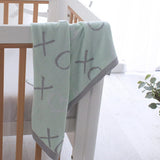 NNEDSZ Blue Mint Meadow Knit Blanket 101580
