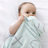 NNEDSZ Blue Mint Meadow Knit Blanket 101580
