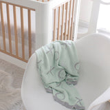 NNEDSZ Blue Mint Meadow Knit Blanket 101580