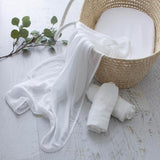 NNEDSZ Blue Bamboo White 3pk Muslin Swaddle Wraps 54152