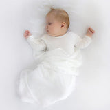 NNEDSZ Blue Bamboo White 3pk Muslin Swaddle Wraps 54152