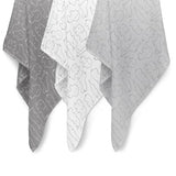 NNEDSZ Blue Ash Grey Safari Bamboo 3pk Muslin Swaddle Wraps BB06592