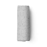 NNEDSZ Blue Ash Grey Safari Bamboo 3pk Muslin Swaddle Wraps BB06592