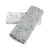 NNEDSZ Blue Silver Mist Bamboo 2pk Stretch Jersey Swaddle Wraps 105618