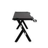 NNEDSZ RGB Gaming Desk Y Shape Black 140cm EK-GD-102-AL