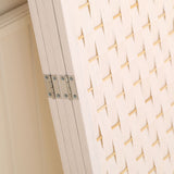NNEDSZ 4-Panel Pine Wood Room Divider (White) EK-RD-101-SD